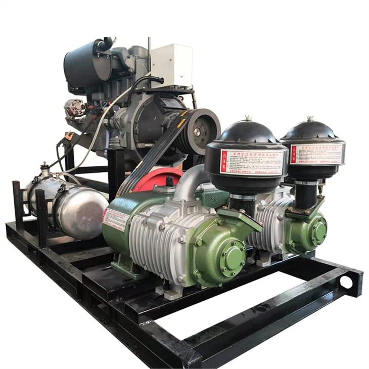 Motor diesel con embrague para bomba de aire
